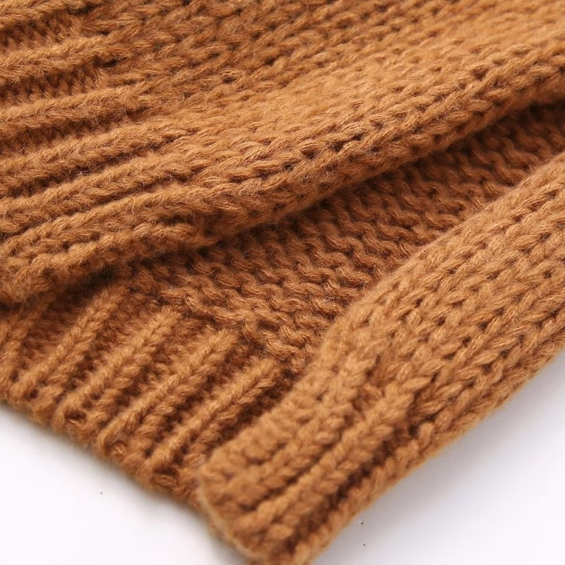 Chunky Knit Hooded Pullover