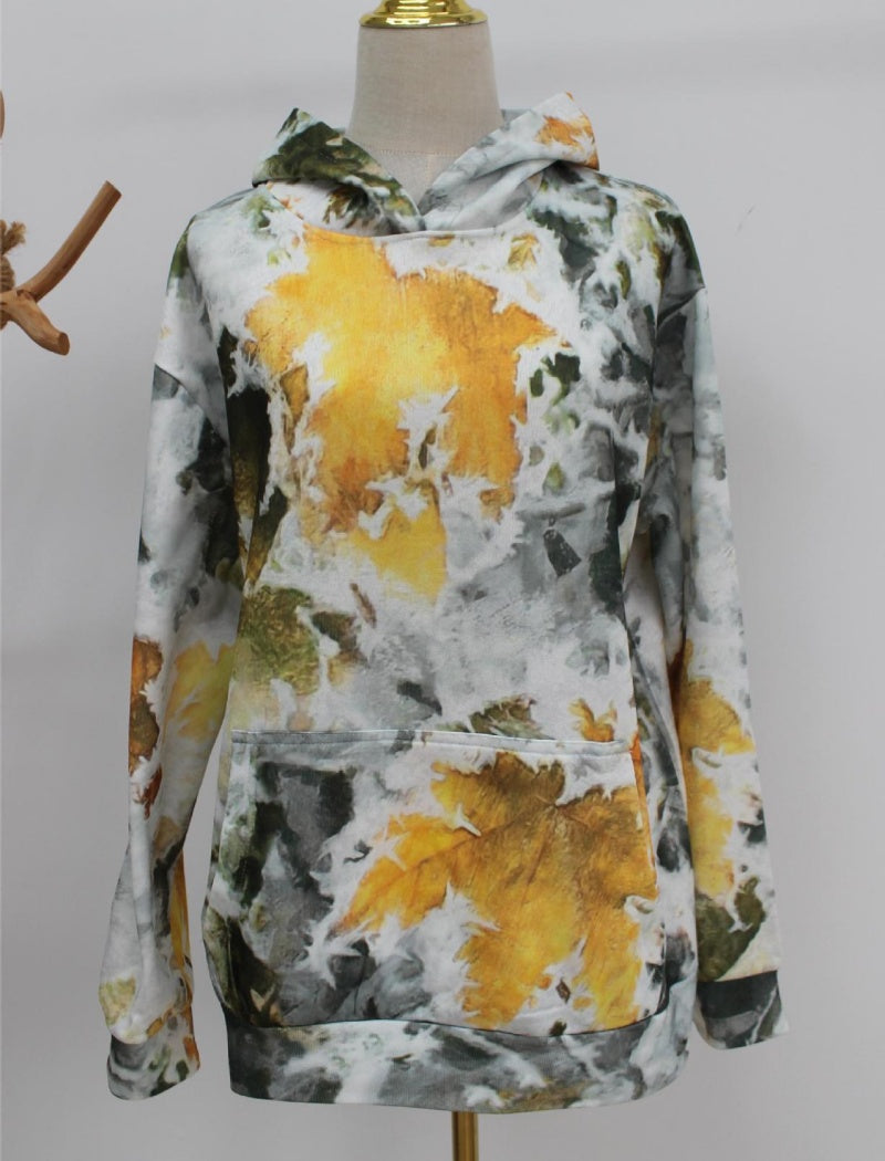 Oversized Camo Print Hoodie