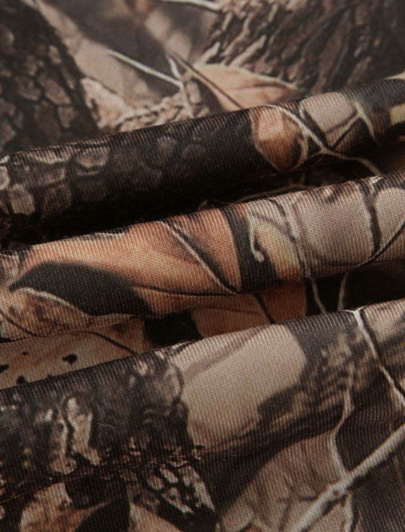 High-Waisted Camo Drawstring Pants