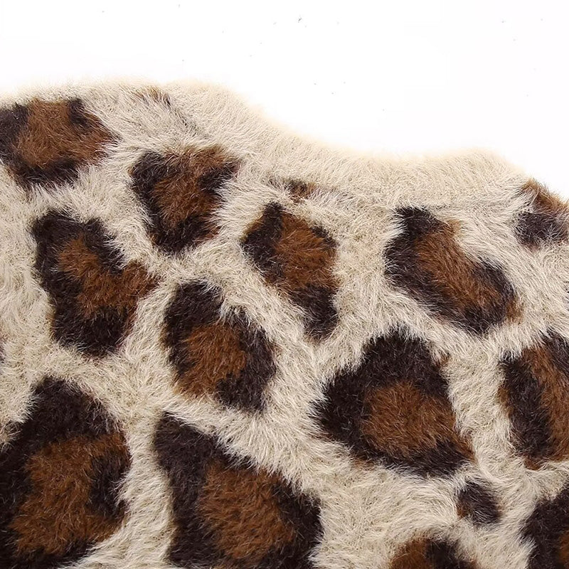 Button-Up Leopard Print Cardigan