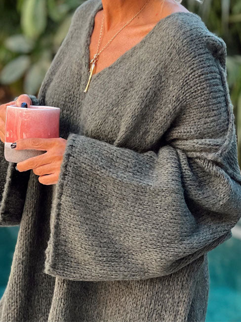 Oversized V-Neck Sweater