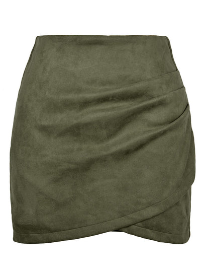 Draped Wrap Mini Skirt