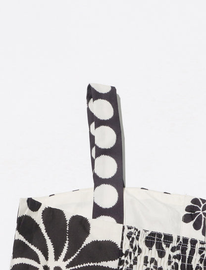 Floral Print Romper with Waist Tie