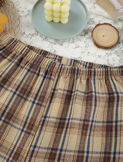Plaid Two-Piece Loungewear Set