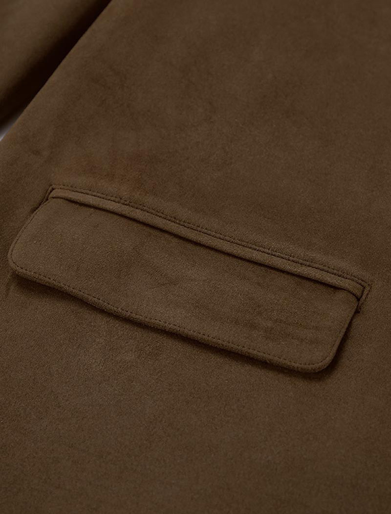 Oversized Faux Suede Blazer