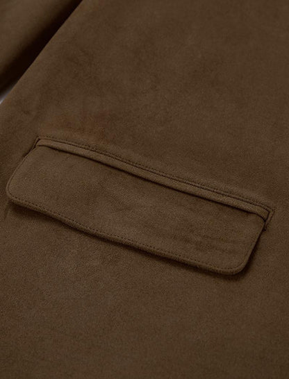 Oversized Faux Suede Blazer