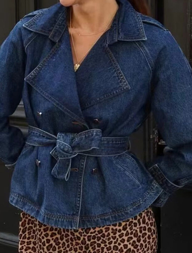 Belted Denim Jacket