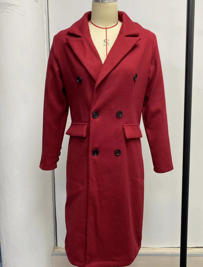 Double-Breasted Tailored Long Coat