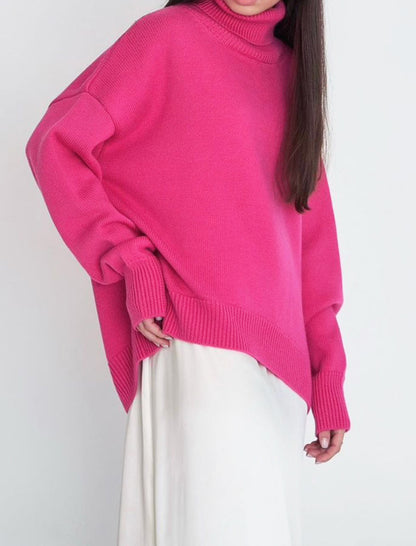 Oversized Turtleneck Sweater with Relaxed Fit