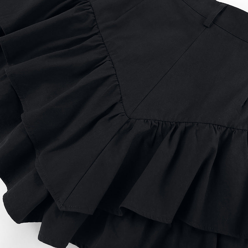 Ruffled Hem Skort