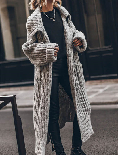 Chunky Knit Open Front Cardigan