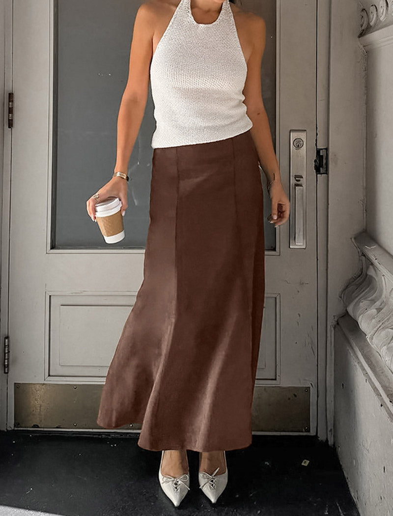 High-Waisted Midi Skirt