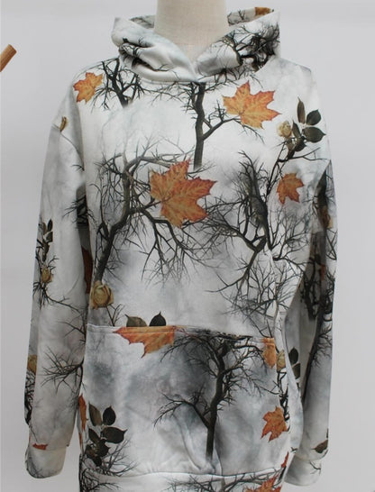 Oversized Camo Print Hoodie
