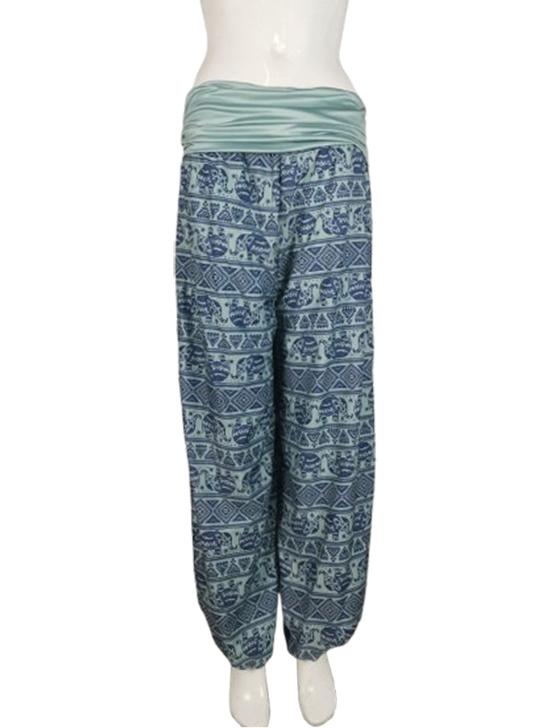 Boho Elephant Print Harem Pants