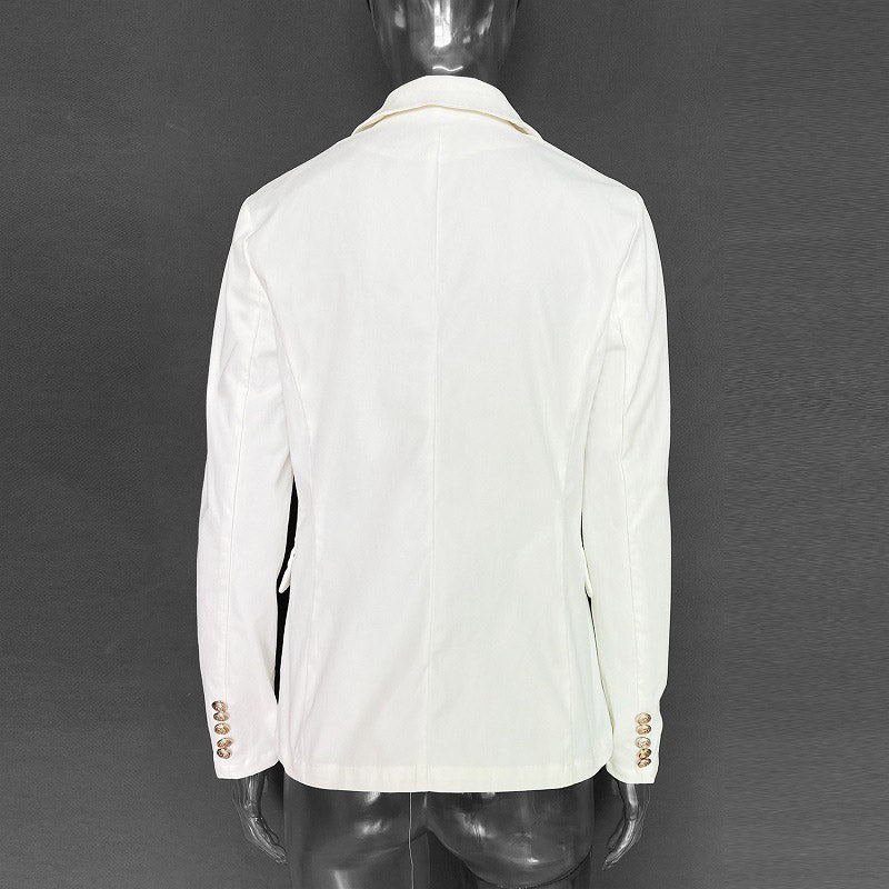 Double-Breasted Blazer with Buttons