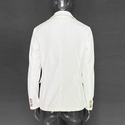 Double-Breasted Blazer with Buttons