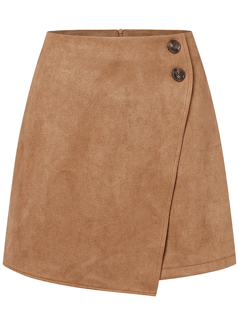 Asymmetrical Wrap Mini Skirt