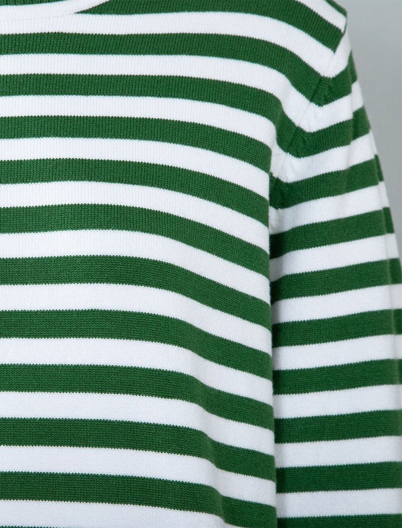 Crewneck Striped Knit Pullover