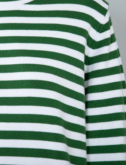 Crewneck Striped Knit Pullover