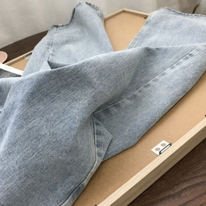 High-Waisted Loose Fit Straight Leg Jeans