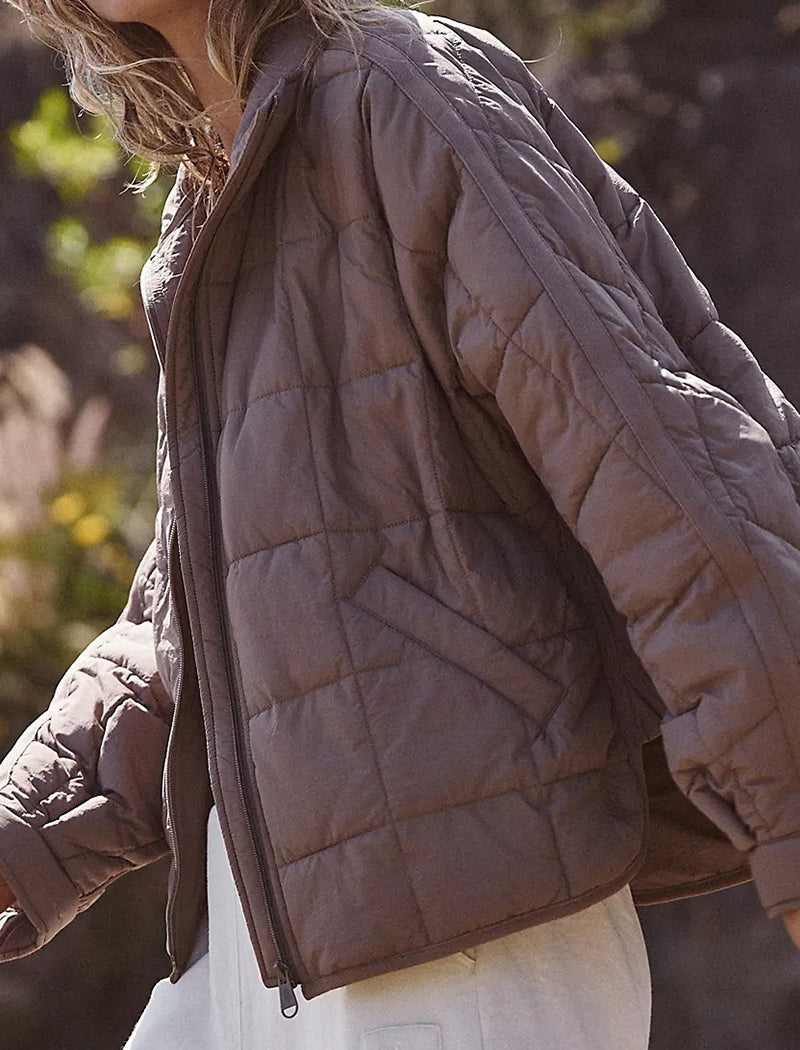 Oversized Puffer Jacket with Zipper