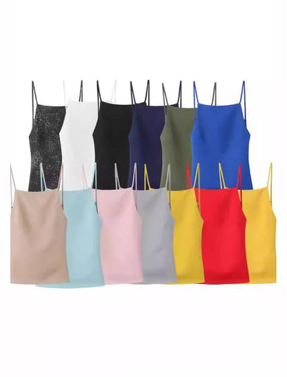 Square Neck Backless Cami Top