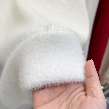 Fleece-Lined Mock Neck Cutout Sweater