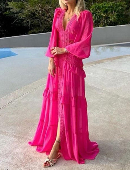 Long Sleeve Tiered Maxi Dress