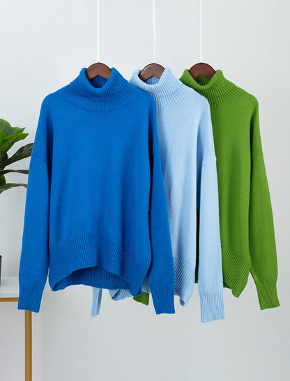 Oversized Turtleneck Sweater with Relaxed Fit