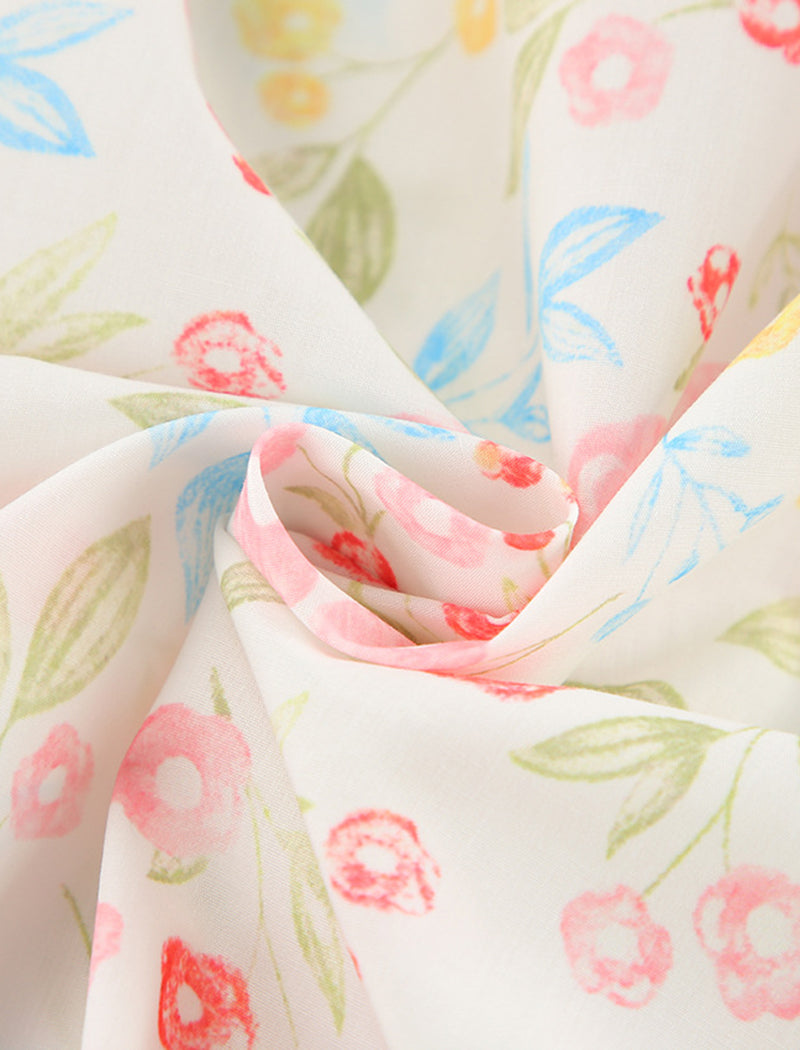 Floral Print Long Pajama Set