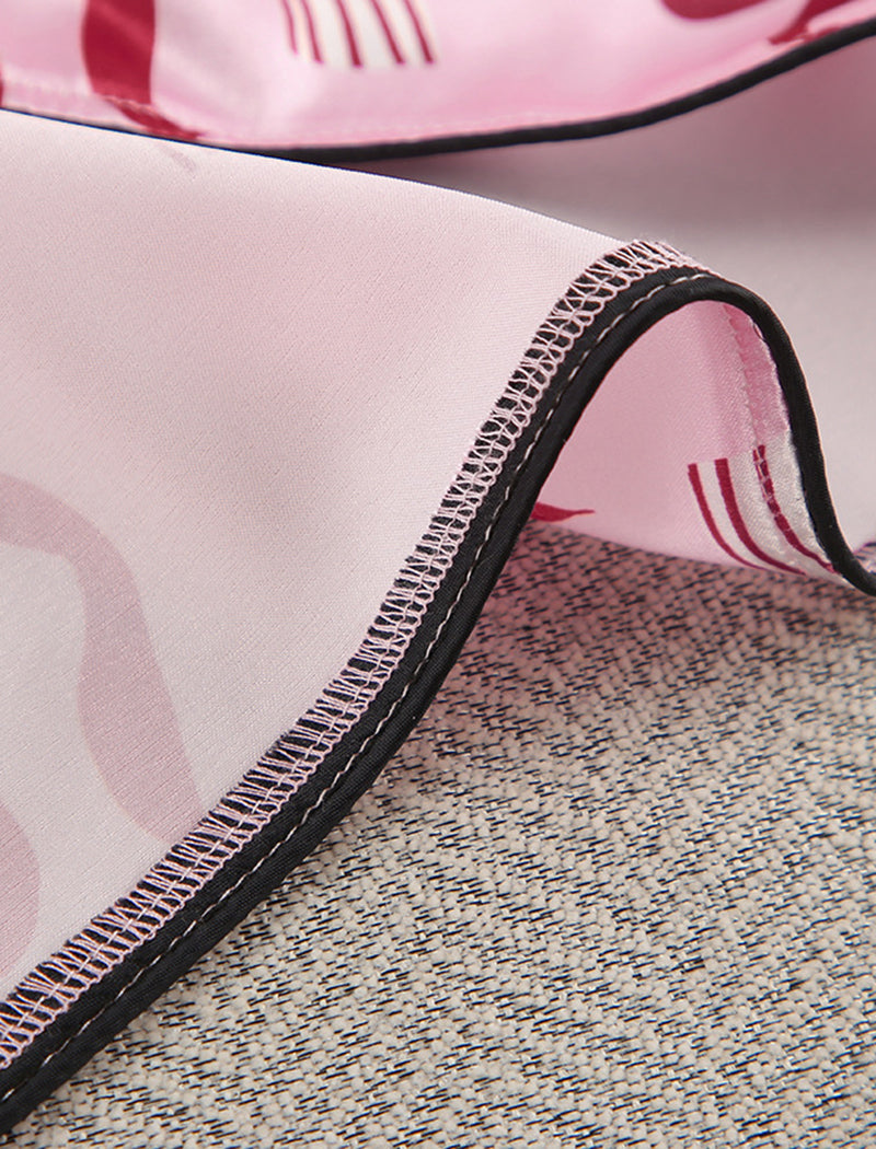 Long Sleeve Bow-Print Pajama Set