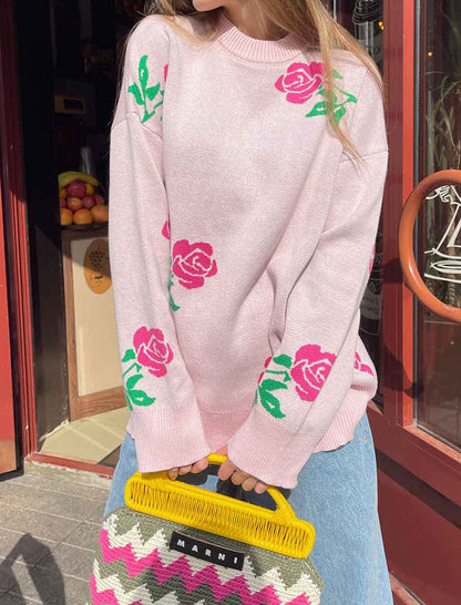 Floral Oversized Sweater