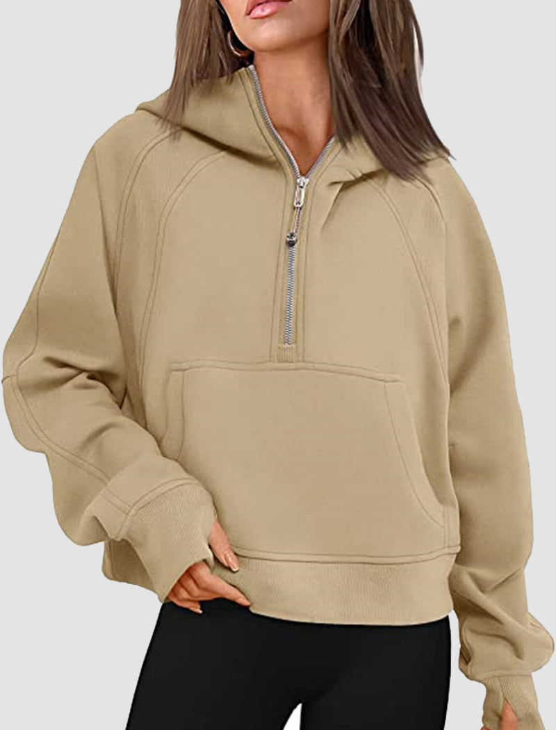 Half-Zip Oversized Hoodie