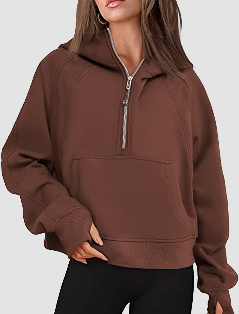 Half-Zip Oversized Hoodie