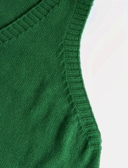 Sleeveless Knit Tunic with Front Pockets