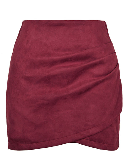 Draped Wrap Mini Skirt