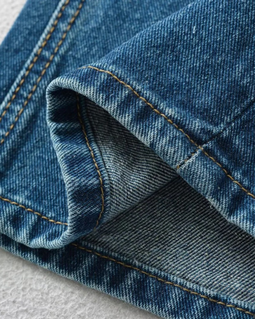 High-Rise Patchwork Jeans