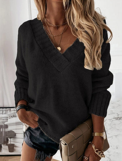 V-Neck Knit Sweater