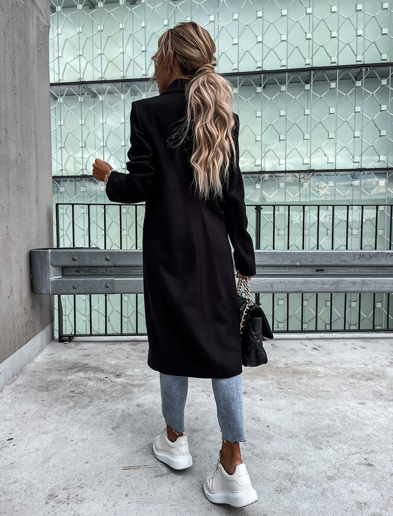 Double-Breasted Longline Coat