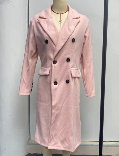 Double-Breasted Tailored Long Coat