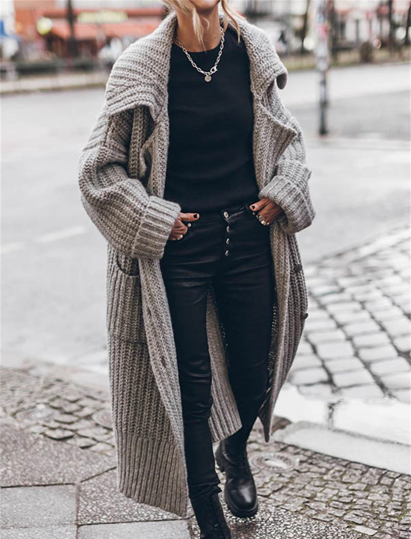 Chunky Knit Open Front Cardigan