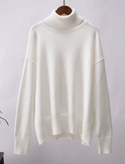 Oversized Turtleneck Sweater with Relaxed Fit