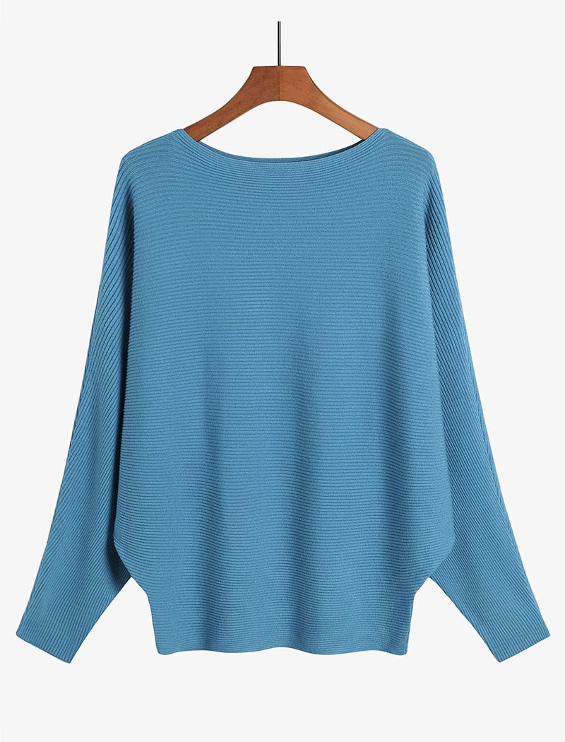 Relaxed Fit Ribbed Knit Sweater