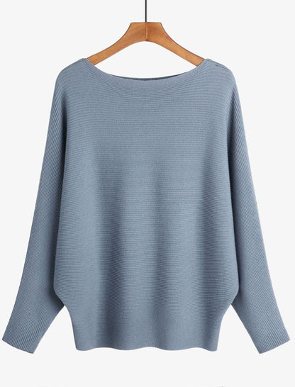 Relaxed Fit Ribbed Knit Sweater