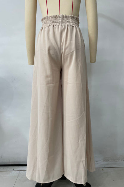 Wide-Leg Drawstring Pants