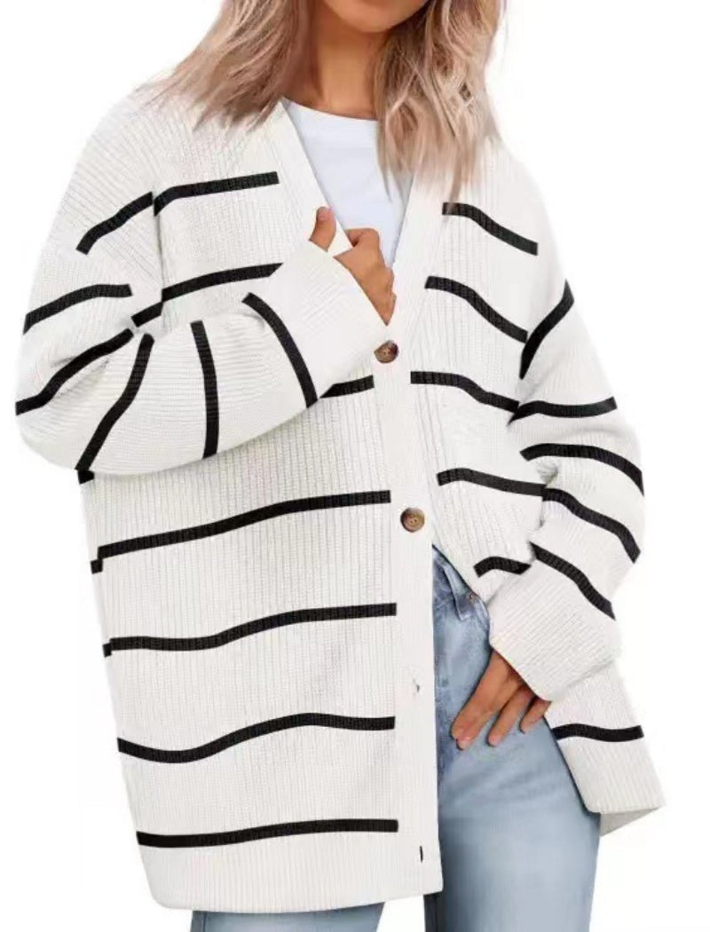 Oversized Button-Front Cardigan