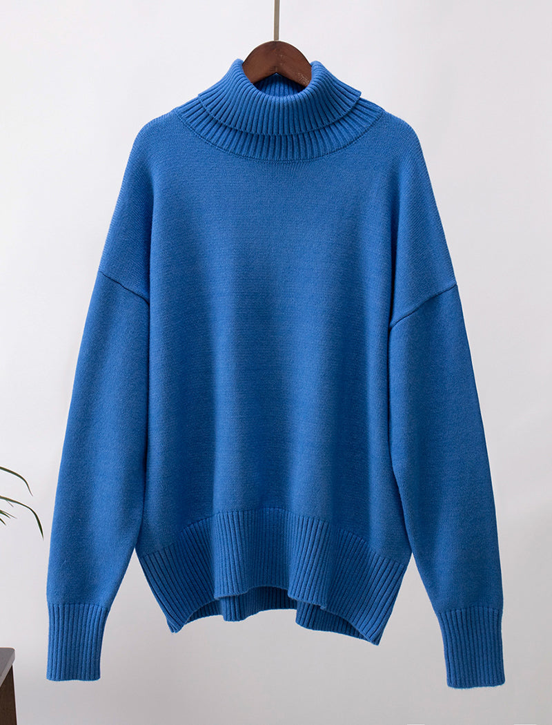 Oversized Turtleneck Sweater with Relaxed Fit