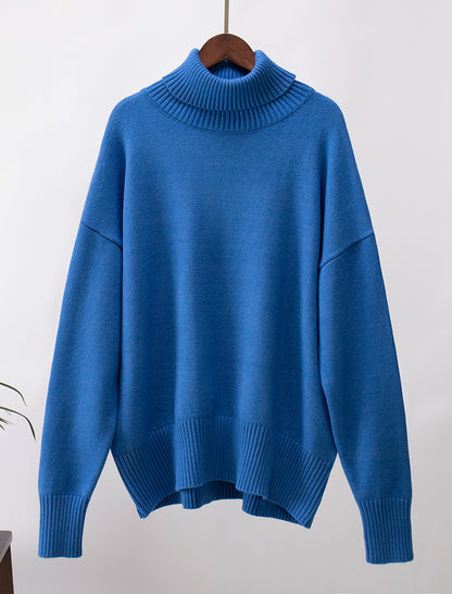 Oversized Turtleneck Sweater with Relaxed Fit
