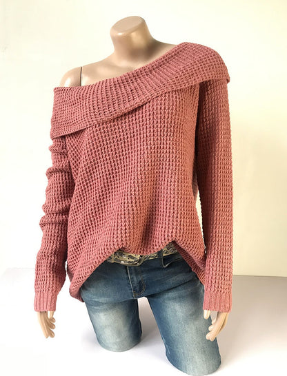 Off-Shoulder Knit Sweater