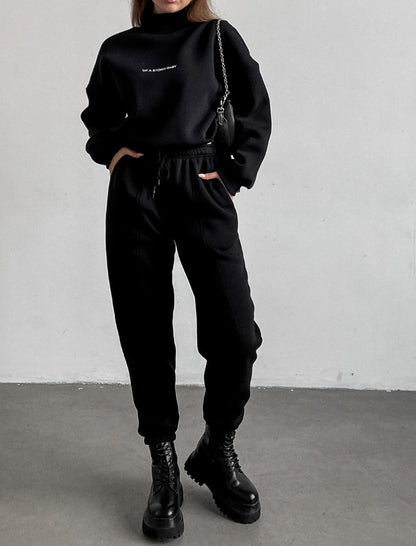 High-Neck Relaxed Jogger Set